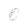 Wholesale Silver Belt Buckle And Horseshoe Fashion Ring Electroplated With Letters Numbers Text For Women