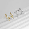 Wholesale 925 Silver Birth Year Zodiac Snake Earrings For Women Sweet Cool Style With Electroplating