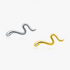 Wholesale 925 Silver Birth Year Zodiac Snake Earrings For Women Sweet Cool Style With Electroplating