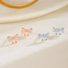 Wholesale Silver Bow Shaped Simple Electroplated Women's Earrings