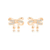 Wholesale Silver Bow Shaped Simple Electroplated Women's Earrings