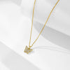 Wholesale Silver Butterfly Diamond Women's Cross Chain Clavicle Necklace