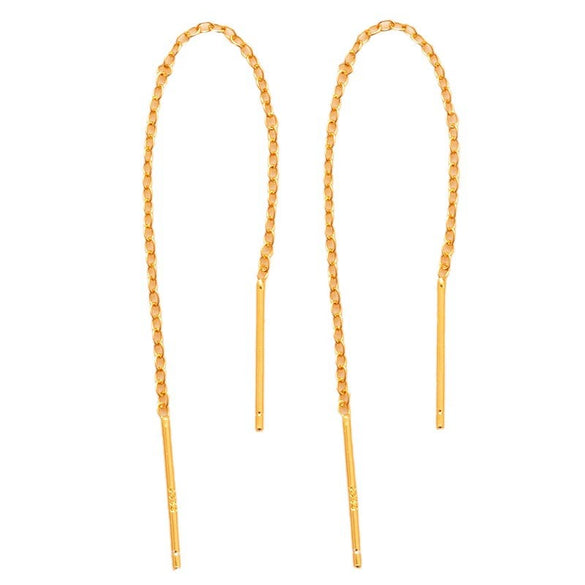 Wholesale Silver 925 Chain Earrings Simple Geometric Style For Women