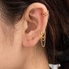 Wholesale Silver 925 Chain Earrings Simple Geometric Style For Women