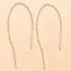 Wholesale Silver 925 Chain Earrings Simple Geometric Style For Women