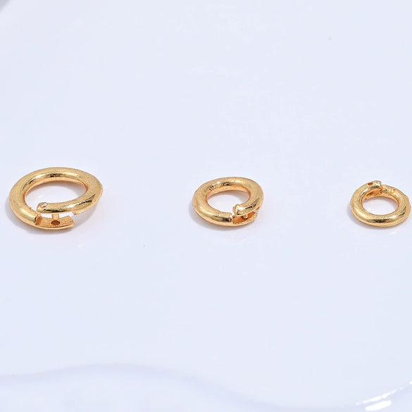 Wholesale 925 Silver Circle Open Clasp Pendant Handmade Diy Bracelet Necklace Connector Electroplated