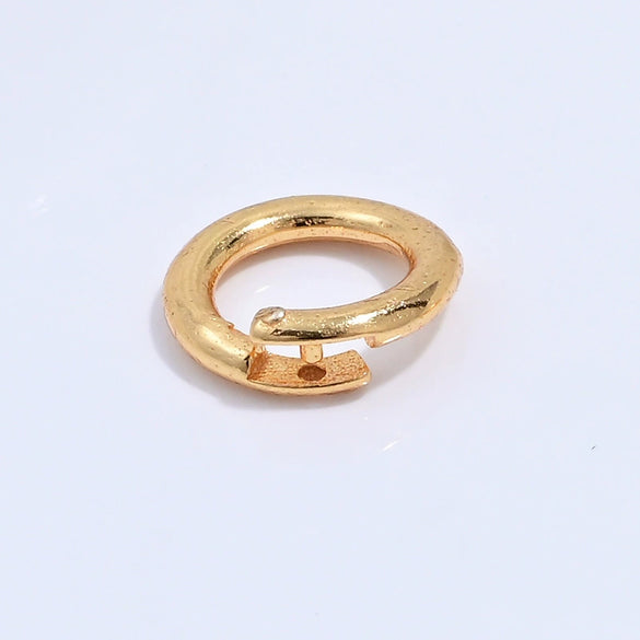 Wholesale 925 Silver Circle Open Clasp Pendant Handmade Diy Bracelet Necklace Connector Electroplated