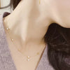 Wholesale Silver Clover Ochain Necklace With Diamond Embedded Light Luxury Style And Flower Leaf Pattern