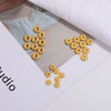 Wholesale Silver Color Protection Gear Twist Round Spacer Beads Jewelry Material With Electroplating And Snowflake Design