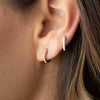 Wholesale 925 Silver Cuff Earring With Straight Pin And Wide Design Geometric Pattern Electroplated