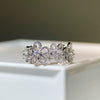 Wholesale Silver Daisy Open Ring Handmade Retro Carved Electroplated For Women