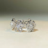 Wholesale Silver Daisy Open Ring Handmade Retro Carved Electroplated For Women