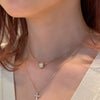 Wholesale Silver Diamond Geometric Pendant Necklace 18K Gold Plated For Women
