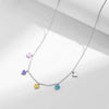 Wholesale Silver Dopamine Love Clavicle Chain With Heart Shape For Women Epoxy Process