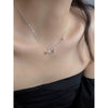 Wholesale Silver Double Butterfly Necklace With Diamonds And 18K Gold Plated Animal Style