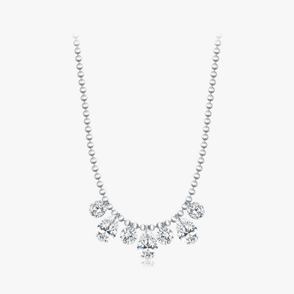 Wholesale Silver Drop Shape Pendant Clavicle Necklace For Women