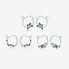 Wholesale Silver Ear Jewelry With Geometric Pattern And Electroplating For Women