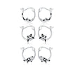Wholesale Silver Ear Jewelry With Geometric Pattern And Electroplating For Women
