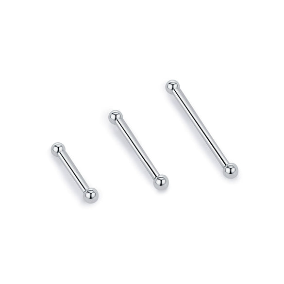 Wholesale Silver Ear Stick With Two Round Beads Geometric Style Electroplated For Girls Anti Blocking Sleeping Ear Holes