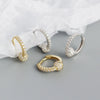 Wholesale Silver Ear Studs For Women Geometric Style S925 Silver Gold Ball Diamond Electroplated