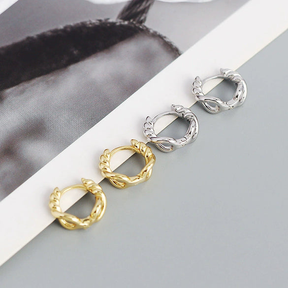 Wholesale Silver Ear Studs Geometric Style S925 Silver Electroplated For Female