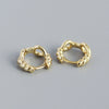 Wholesale Silver Ear Studs Geometric Style S925 Silver Electroplated For Female