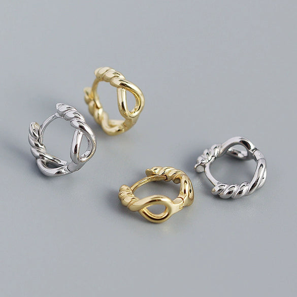 Wholesale Silver Ear Studs Geometric Style S925 Silver Electroplated For Female