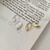 Wholesale Silver Earrings Geometric Minimalist Style Water Drop Shape
