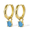 Wholesale 925 Silver Earrings Geometric Style Colorful Egg Zircon Design For Women