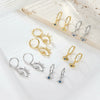 Wholesale Silver Earrings Geometric Style Electroplating For Women