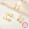 Wholesale Silver Earrings Geometric Style Electroplating For Women
