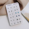 Wholesale Silver Earrings Set For Women Simple Allmatch Geometric Electroplated Earrings Combination