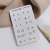 Wholesale Silver Earrings Set For Women Simple Allmatch Geometric Electroplated Earrings Combination