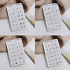 Wholesale Silver Earrings Set For Women Simple Allmatch Geometric Electroplated Earrings Combination