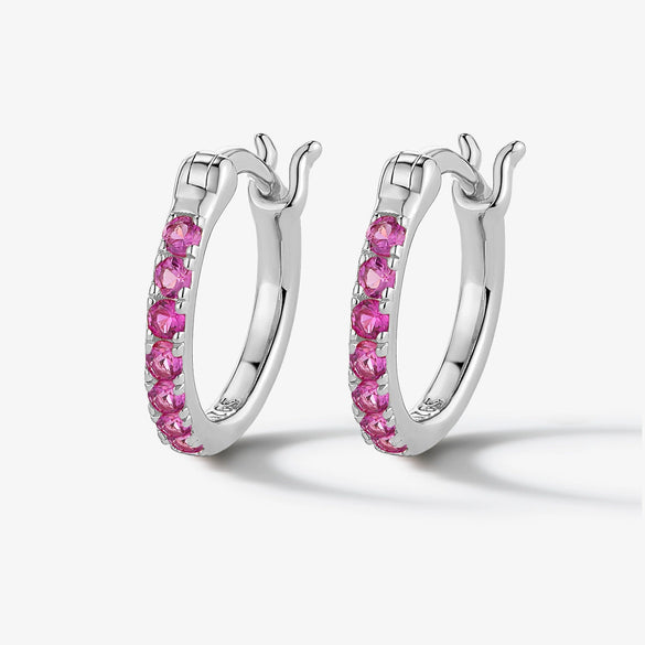 Wholesale 925 Silver Earrings With Geometric Design And Colorful Zirconium Diamond Embedded Niche Style For Women