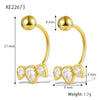 Wholesale 925 Silver Earrings With Geometric Pattern And Zircon Design Simple Light Luxury Style For Women