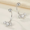 Wholesale 925 Silver Earrings With Geometric Pattern And Zircon Design Simple Light Luxury Style For Women