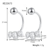 Wholesale 925 Silver Earrings With Geometric Pattern And Zircon Design Simple Light Luxury Style For Women