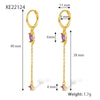 Wholesale Silver Earrings With Geometric Style And Zircon Treatment