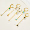 Wholesale Silver Earrings With Geometric Style And Zircon Treatment