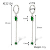 Wholesale Silver Earrings With Geometric Style And Zircon Treatment