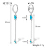 Wholesale Silver Earrings With Geometric Style And Zircon Treatment