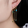 Wholesale Silver Earrings With Geometric Style And Zircon Treatment