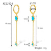 Wholesale Silver Earrings With Geometric Style And Zircon Treatment