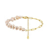 Wholesale Silver Electroplated Geometric Women's Pearl Bracelet Vintage Elegant Stylish Friendship Jewelry Accessory