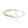 Wholesale Silver Electroplated Geometric Women's Pearl Bracelet Vintage Elegant Stylish Friendship Jewelry Accessory
