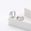 Wholesale Silver Fashion Retro Threering Circle Electroplated Women's Earrings