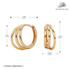 Wholesale Silver Fashion Retro Threering Circle Electroplated Women's Earrings
