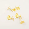 Wholesale 925 Silver Flat Earrings With Pearl Electroplated In 18K Real Gold Original Design Accessories