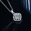 Wholesale 925 Silver Flowershaped Pendant Necklace Natural Style Jewelry